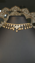 Elegant Polki Kundan Pearl Drop Necklace