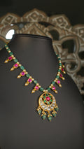 Ruby & Emerald Jadau Mid-Length Necklace